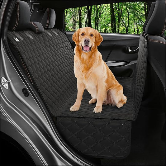 Dog Car Seat Cover for Back Seat, Waterproof Hammock for Car, SUV & Truck, Non-Slip Backseat Cover for Dogs, Heavy-Duty Dog Hammock Style Seat Protector Pets, Easy to Install & Clean