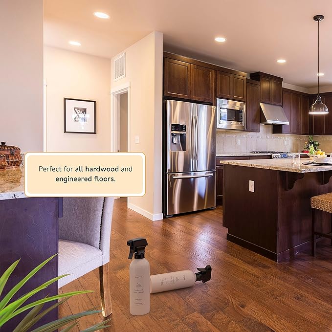 Begley's Hardwood Floor Cleaner Spray - Hard Wood Floor Cleaner for Mopping - Citrus Scent Hardwood Cleaner - 24oz & 64oz Refill Set