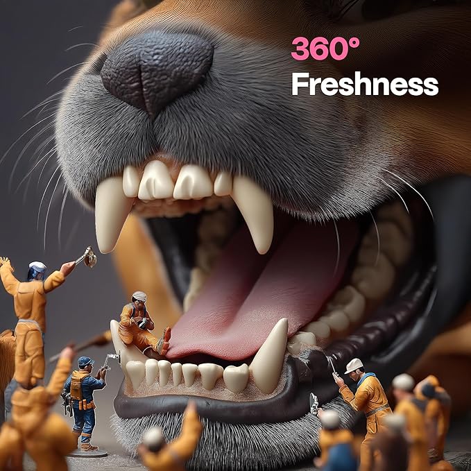 DOCO Dog Teeth Cleaning Wipes Dental Finger Wipes for Cats & Dogs Remove Plaque & Tartar, Freshen Breath, No Rinse, Easy & Effective Pet Tooth Cleaning Kit for Oral Care, Bacon Flavor, 50 Count