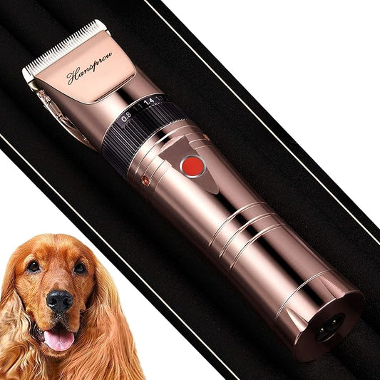 Dog Clippers for Grooming, Professional 5000mAh Battery Dog Trimmer for Thick Hair,Heavy Duty Cordless Dog Trimmer for Grooming, Low Noise with Guard Combs for Dog Cat
