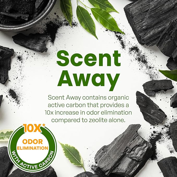 Cat Litter Deodorizer | Litter Box Odor Eliminator | Fragrance-Free with Active Carbon | Eliminates Cat Odors and Smells to Keep Your Home Fresh and Clean (Pack of 3)