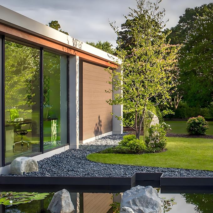 2lbs Black Pebbles for Indoor Plants, Polished Black River Rocks for Potted Plants Vase Aquarium Landscaping and Outdoor Garden Decorative Black Stones