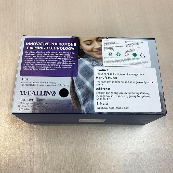 6 Pack Cat Calming Diffuser Refills - Cat Pheromones Calming Diffuser Refill Relieve Anxiety & Stress 6 Month Supply, Cat Pheromone Diffuser Refills (Fits All Common Diffuser Heads)