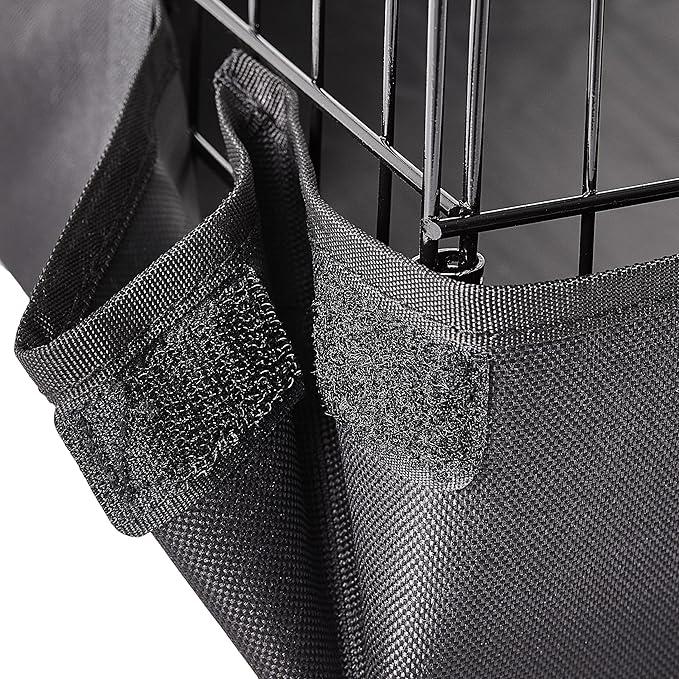 Amazon Basics Leakproof Canvas Bottom Guinea Pig Pet Cage with Divider Set, Black, 47.6"L x 24.2"W x 14.0"H